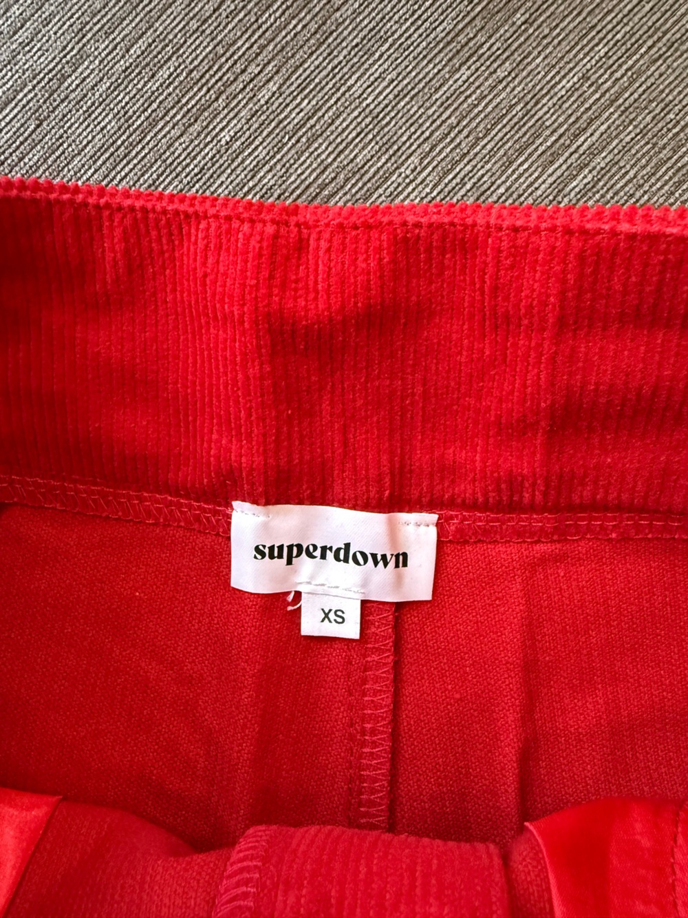 superdown Red High-Waist Corduroy Shorts - Picture 4 of 5